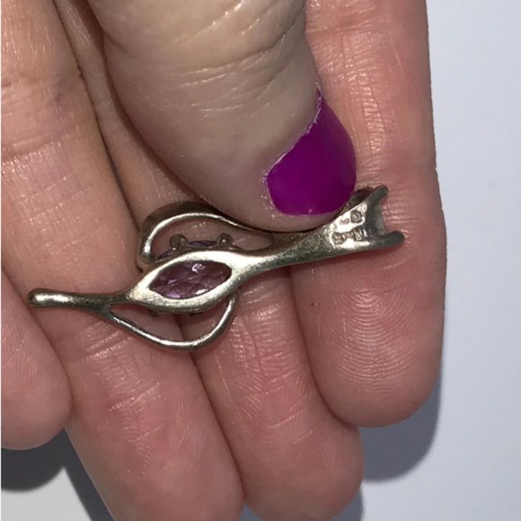 Sterling Silver And Amethyst Pendant - Picture 6 of 14